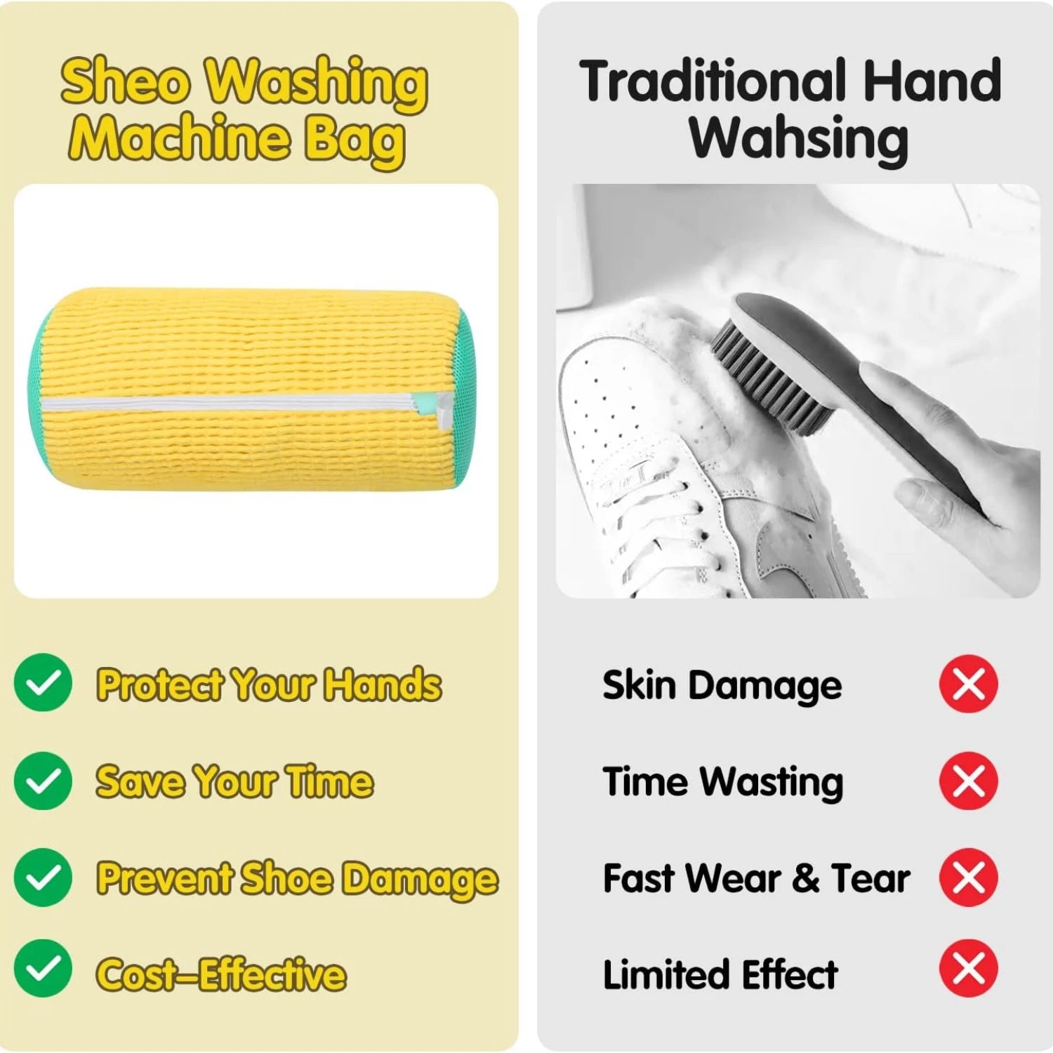 KicksSpin™ 360° Shoe Wash Bag