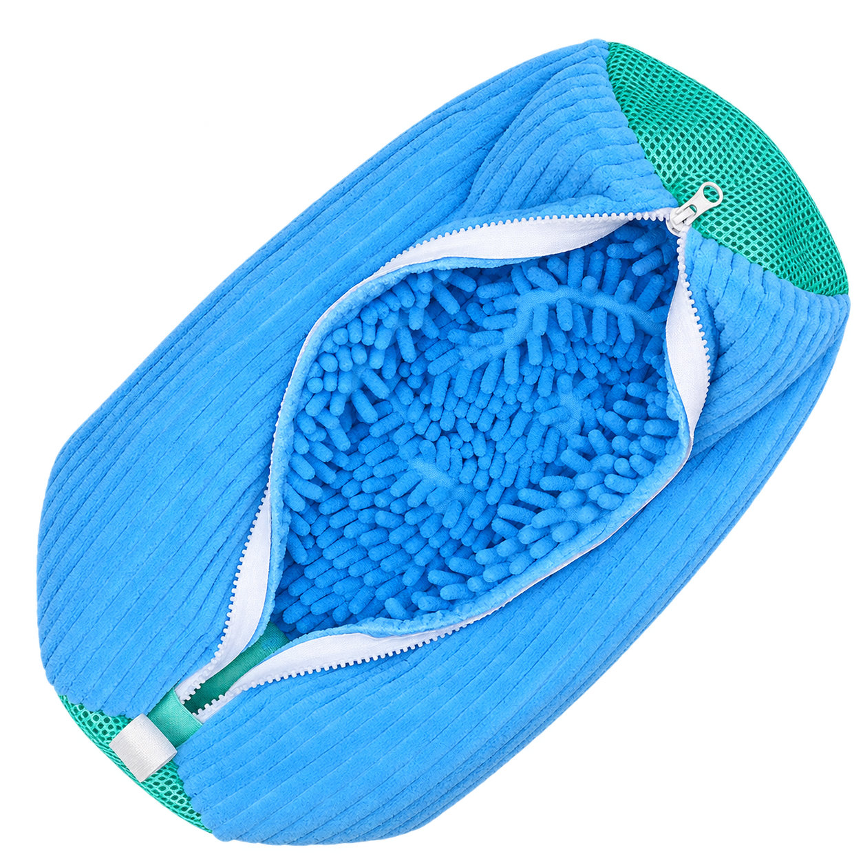 KicksSpin Blue shoe washing bag on transparent background