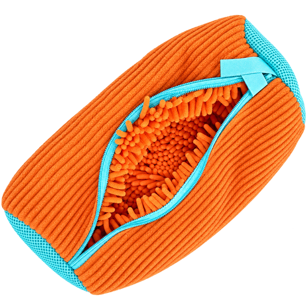 KicksSpin Orange shoe washing bag on transparent background